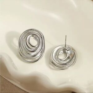 Silver Swirl Earrings